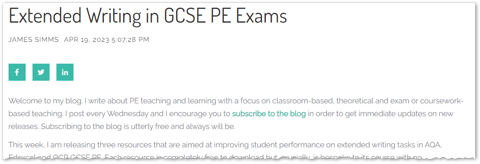 edexcel gcse pe download extended writing framework